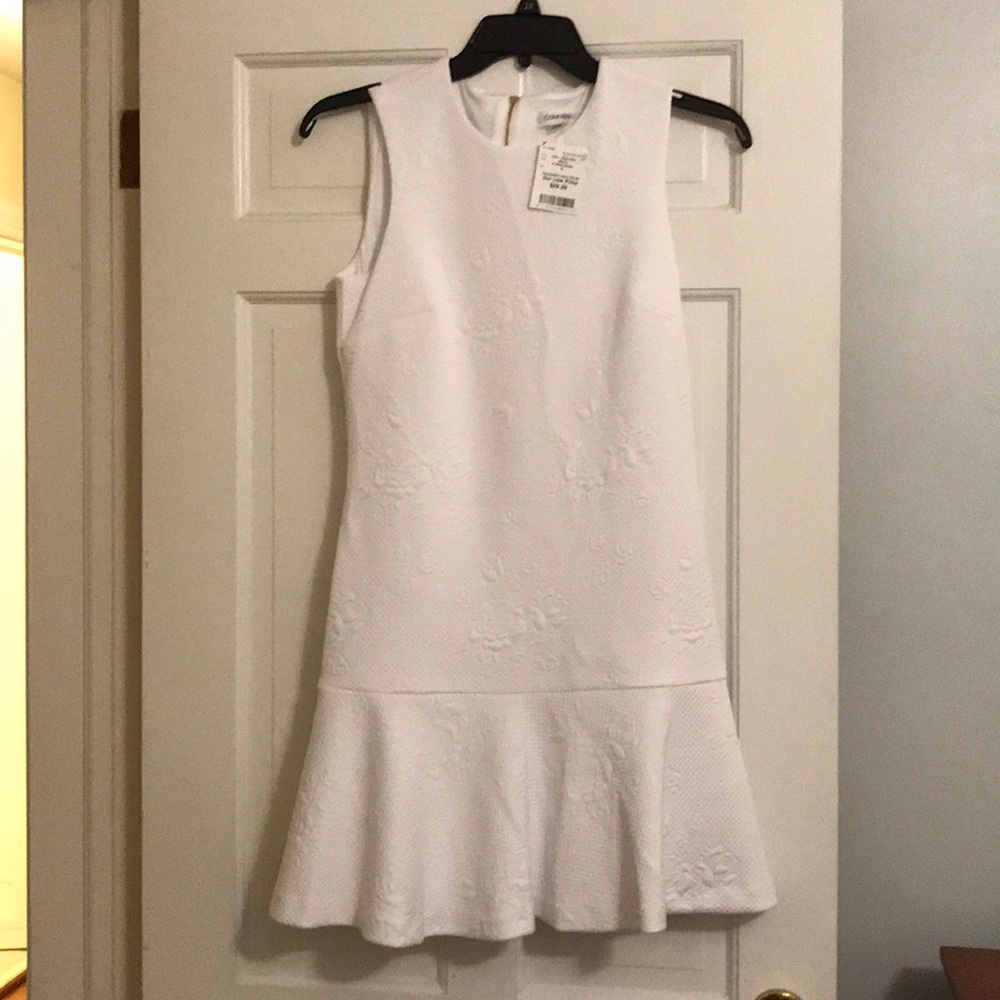 White Calvin Klein Sleeveless Cocktail Dress